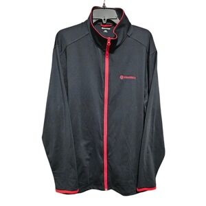 Primerica Sport Tek Black Red Trim Full Zip Jacket‎ Mens 2XL XXL Lightweight